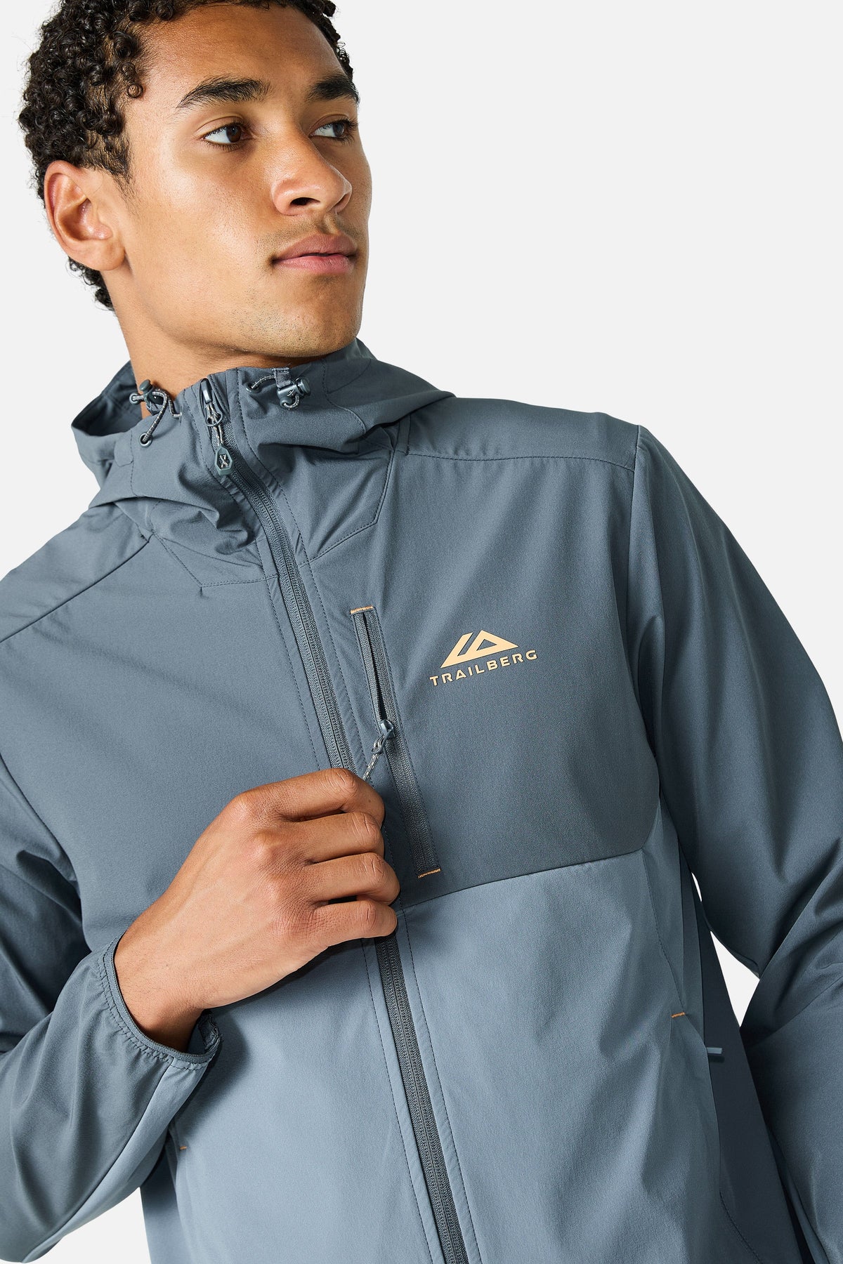Trailberg Oberland Hood - Ash Grey / Melon Sorbet