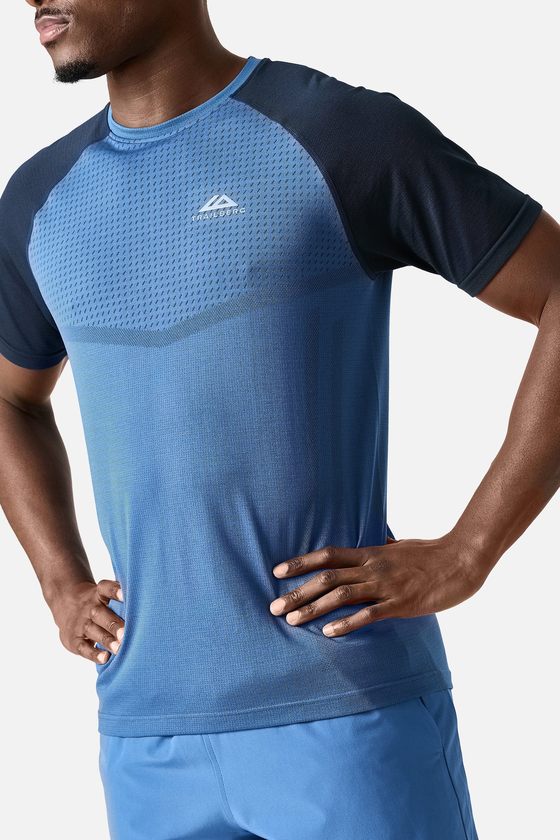 Trailberg Rapid Dash Seamless T Shirt - Voltage Blue from DripModa